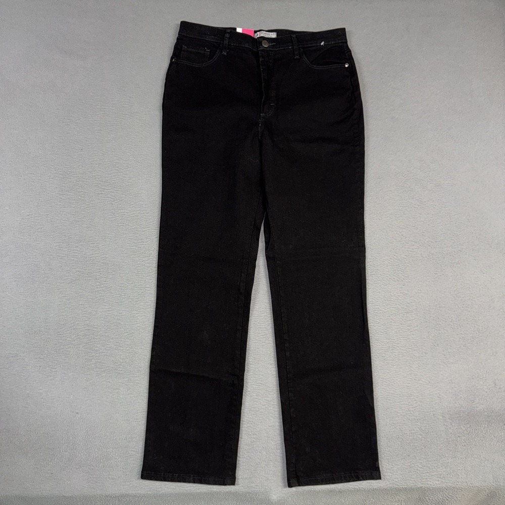Lee Jeans Womens 14 Black Classic Fit Straight Leg Stretch Cotton Blend NWT